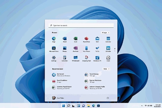 Operacijski sistem windows 11 bo nekoliko spremenil tudi videz orodne vrstice.