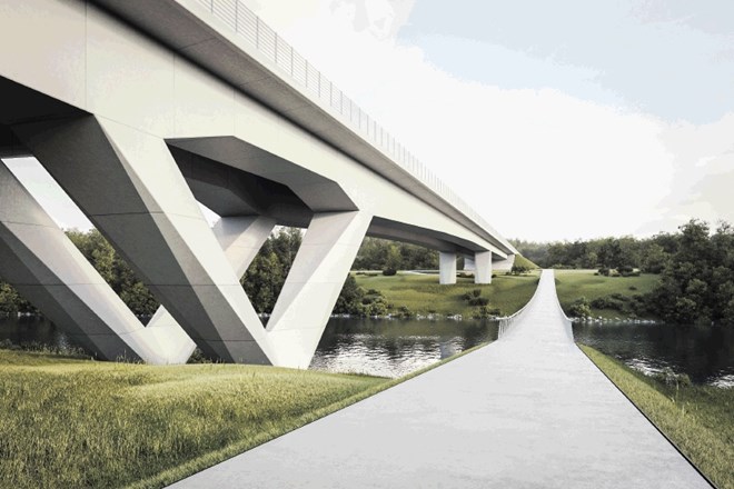 Del tretje razvojne osi mimo Novega mesta bo tudi 310 metrov dolg most v Ločni.