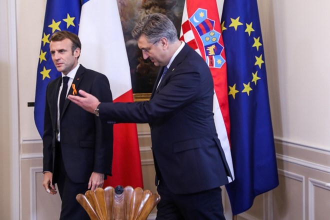Hrvaška  je kupila za več sto milijonov francoskih lovcev rafalov, francoski predsednik Emmanuel Macron (na fotografiji levo)...