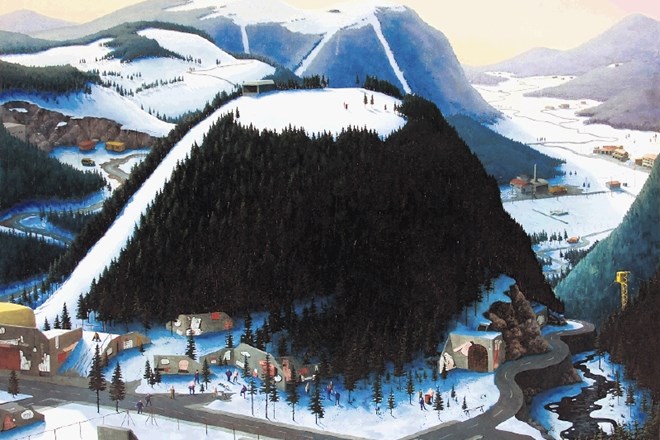 Staš Kleindienst: Zimska krajina (2021); Galerija Božidarja Jakca, Kostanjevica na Krki