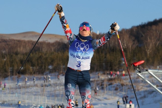 Norvežanka Johaugova osvojila prvo zlato na ZOI v Pekingu, Žerjavova 55.