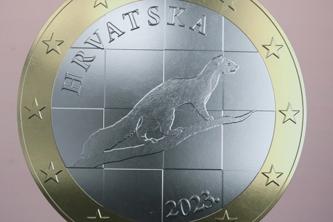 Domnevno sporna podoba kune na evrskem kovancu.