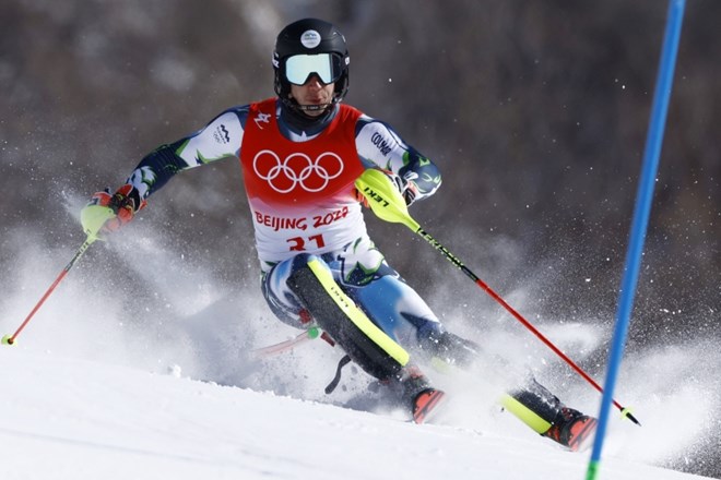 Žan Kranjec je olimpijski slalom končal že v prvi vožnji.