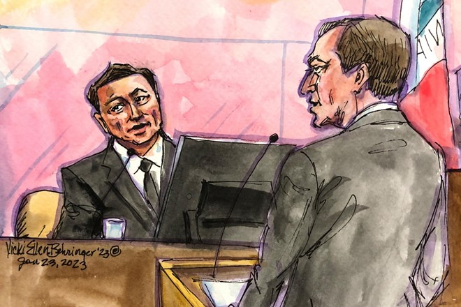 Musk na sodišču pričal o načrtih za prevzem Tesle