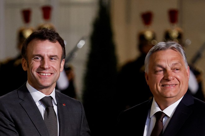 Macron na srečanju z Orbanom za evropsko enotnost glede Ukrajine