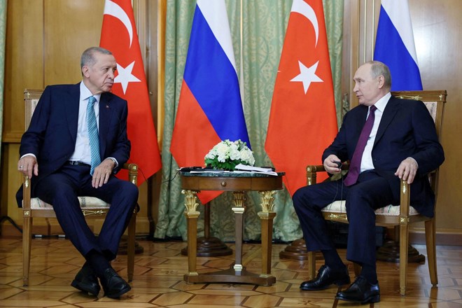 Putin in Erdogan na pogovorih v Sočiju o obnovi sporazuma o žitu