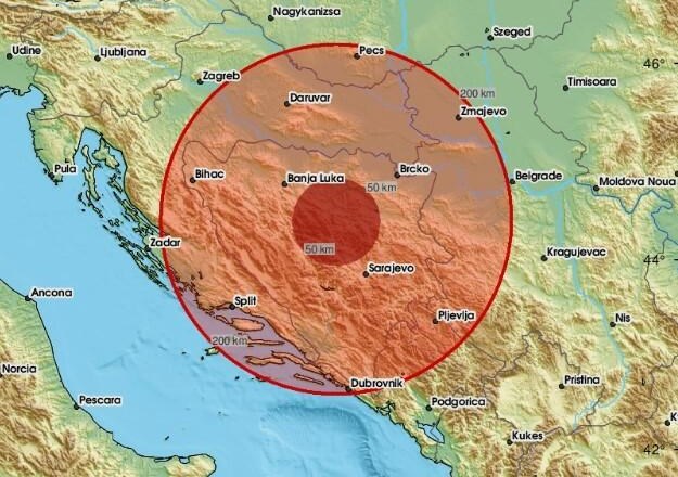 Območje Zenice v BiH stresel močnejši potres