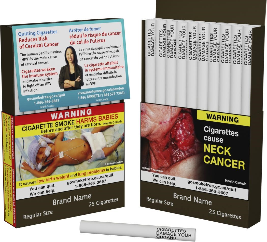 Kanada: Vsaka cigareta bo kmalu opremljena z zdravstvenim opozorilom