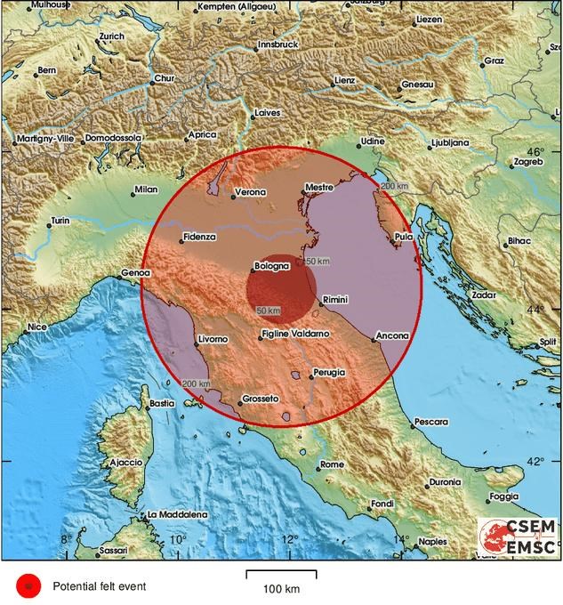 Toskano stresel potres z magnitudo 4,8