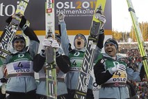 SP v Oslu: Slovenski skakalci na ekipni tekmi osvojili bronasto medaljo