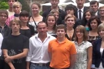 Dejan Zavec in minister Lukšič na Ljubljanskem gradu sprejela zlate maturante