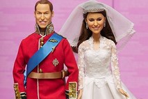 Lutki princa Williama in neveste Catherine v poročni obleki