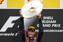 Vettel z zmago na VN Belgije še korak bližje naslovu