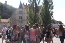 Video dneva: "Fazani" okupirali središče Ljubljane