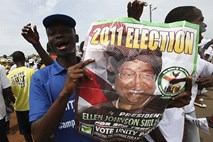 Na volitvah v Liberiji morda ponoven mandat letošnji nobelovki Ellen Johnson Sirleaf