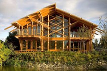 Kanadska pasivna hiša s kompleksno leseno strukturo