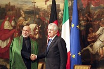 Afganistanski predsednik Karzaj na turneji po Evropi, prva na vrsti je Italija
