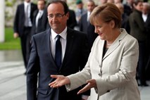 Merklova po srečanju s Hollandeom: Govorice o najinih nesoglasjih so bile prenapihnjene