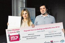 Mlada podjetnika leta sta Maja Švener in Gregor Koprivnik