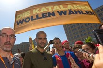 Guardiola se je udeležil shoda za samostojno Katalonijo v Berlinu (foto)