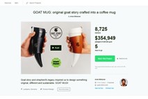 Kickstarter: Slovenska kavna skodelica v obliki kozjega roga že pri 350.000 dolarjih sredstev