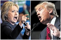 Clintonova in Trump za sedem zmag bliže nominaciji