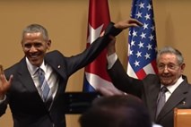 Castro ni želel objeti Obame: neroden položaj med novinarsko konferenco v Havani