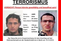 Po napadu v Berlinu evropski lov na Tunizijca: za informacije o osumljencu razpisali 100.000 evrov nagrade 
