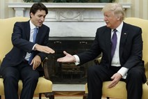 Kanadski premier obvlada umetnost rokovanja s Trumpom