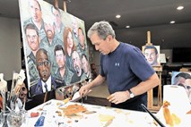 Politiki slikarji: Bush naiven, Churchill resen, Hitler nerealiziran