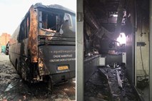 Na Vuelti na enem izmed ekipnih avtobusov podtaknili požar