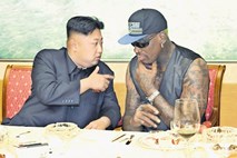 Dennis Rodman miri Donalda Trumpa in Kima Jong Una