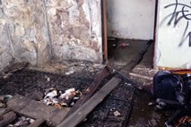 Zagorela žimnica v zapuščeni stavbi na Metelkovi