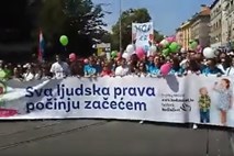 #video V več hrvaških mestih protesti proti pravici do splava, policija aretirala nasprotnike