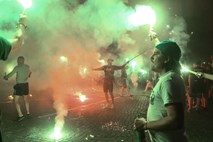 Nogometna proslava v Ljubljani minila brez večjih izgredov