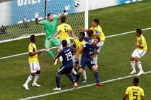 Kolumbijci po rdečem kartonu v tretji minuti klonili proti Japoncem