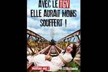 Francosko sodišče dopustilo sporni oglas za vlak s privezano žensko 
