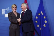 Grabar-Kitarovićeva v Bruslju z Junckerjem tudi o arbitraži