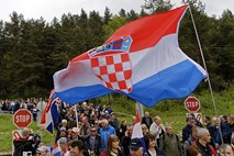 #foto Hrvaška spominska slovesnost pri Pliberku minila brez incidentov