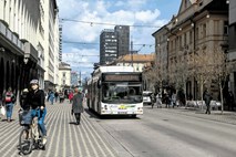 Obvoz avtobusov na Slovenski  in pri Stožicah