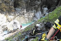 Nesreče turistov v Posočju: adrenalinski davek padel na gasilce in gorske reševalce
