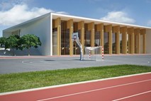 Nizkoenergijska večnamenska športna dvorana Mengeš dobiva končno podobo