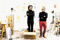 Viktor Bernik in Žiga Kariž, vizualna umetnika: Banana, lepilni trak, umetnostni sejem