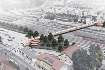 Montažni nadhod nad železniško progo, ki bi povezal Bežigrad s centrom