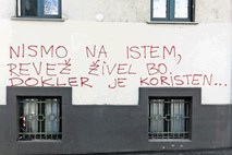 V prestolnici več grafitov proti vladi in koroni
