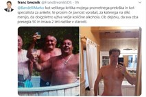 Franc Breznik in Marko Bandelli na twitterju o tem, kdo je večji alkoholik