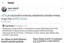 Bizarno – Janša zaradi dolžine intervjuja z Zlatkom ostro nad STA