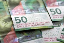 Švicarski frank glede na evro na najvišjih ravneh doslej