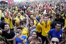 #foto Na Copacabani rajanje Brazilcev s podporo Peleju