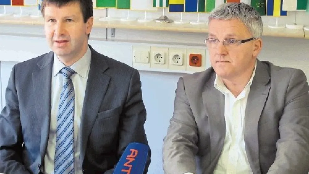 Predsednik sveta Savinjske regije Branko Kidrič (na levi) in  direktor Razvojne agencije Savinjske regije Janez Jazbec